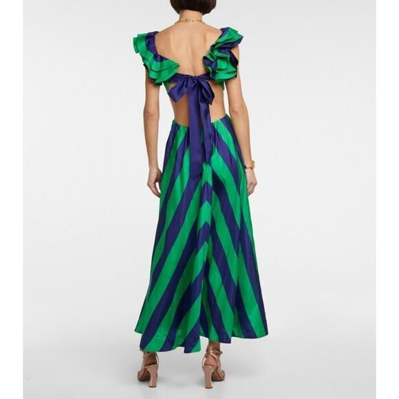 Zimmermann Tiggy Frill Shoulder silk Maxi Dress US6(Zimmermann 2) - Picture 14 of 16